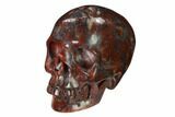 Realistic, Polished Red Picture Jasper Skull #150950-2